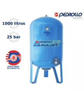 Tanque Precargado Pedrollo 1000 litros 25 bar vertical